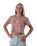 The Born by the Sea Womens Golden Hour Crop T-Shirt in Hazy Pink