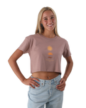 The Born by the Sea Womens Golden Hour Crop T-Shirt in Hazy Pink
