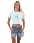 The Born by the Sea Womens Muse Crop T-Shirt in Seafoam