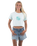 The Born by the Sea Womens Muse Crop T-Shirt in Seafoam