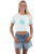 The Born by the Sea Womens Muse Crop T-Shirt in Seafoam