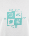 The Born by the Sea Womens Muse Crop T-Shirt in Seafoam