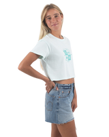 The Born by the Sea Womens Muse Crop T-Shirt in Seafoam