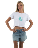 The Born by the Sea Womens Muse Crop T-Shirt in White
