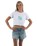 The Born by the Sea Womens Muse Crop T-Shirt in White