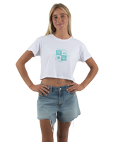 The Born by the Sea Womens Muse Crop T-Shirt in White