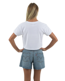 The Born by the Sea Womens Muse Crop T-Shirt in White