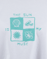 The Born by the Sea Womens Muse Crop T-Shirt in White