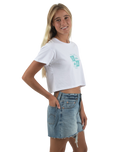 The Born by the Sea Womens Muse Crop T-Shirt in White