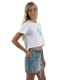 The Born by the Sea Womens Muse Crop T-Shirt in White