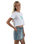 The Born by the Sea Womens Muse Crop T-Shirt in White