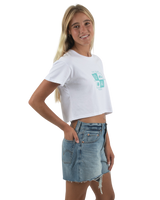 The Born by the Sea Womens Muse Crop T-Shirt in White