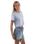 The Born by the Sea Womens Cornwall Palm T-Shirt in Powder Blue