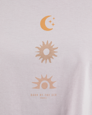 The Born by the Sea Womens Sunrise T-Shirt in Orchid