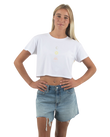 The Born by the Sea Womens Sunrise T-Shirt in White