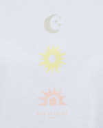 The Born by the Sea Womens Sunrise T-Shirt in White