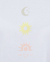 The Born by the Sea Womens Sunrise T-Shirt in White