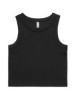 The AS Colour Womens Organic Rib Crop Vest in Black