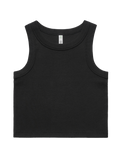 The AS Colour Womens Organic Rib Crop Vest in Black