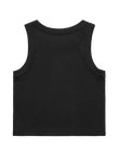 The AS Colour Womens Organic Rib Crop Vest in Black