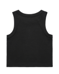 The AS Colour Womens Organic Rib Crop Vest in Black