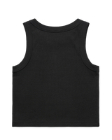 The AS Colour Womens Organic Rib Crop Vest in Black