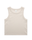 The AS Colour Organic Rib Crop Vest in Bone | Available at Anns Cottage