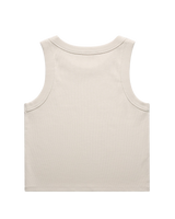The AS Colour Organic Rib Crop Vest in Bone | Available at Anns Cottage