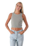 The Born by the Sea Womens Crop Vest in Eucalyptus