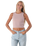 The Born by the Sea Womens Crop Vest in Hazy Pink