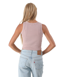The Born by the Sea Womens Crop Vest in Hazy Pink