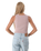 The Born by the Sea Womens Crop Vest in Hazy Pink