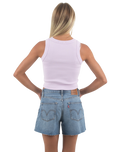 The Born by the Sea Womens Crop Vest in Orchid