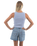 The Born by the Sea Womens Crop Vest in Powder Blue