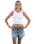 The Born by the Sea Womens Crop Vest in White
