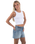 The Born by the Sea Womens Crop Vest in White
