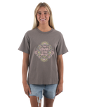 The Born by the Sea Womens Sun Is T-Shirt in Faded Grey