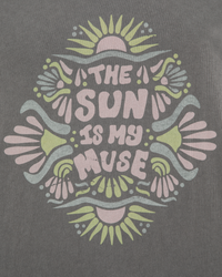 The Born by the Sea Womens Sun Is T-Shirt in Faded Grey