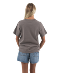 The Born by the Sea Womens Sun Is T-Shirt in Faded Grey