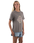 The Born by the Sea Womens Sun Is T-Shirt in Faded Grey
