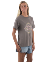 The Born by the Sea Womens Sun Is T-Shirt in Faded Grey