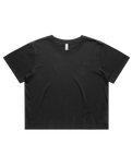 The AS Colour Womens Heavy Faded Crop T-Shirt in Faded Black