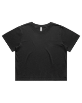 The AS Colour Womens Heavy Faded Crop T-Shirt in Faded Black