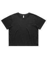 The AS Colour Womens Heavy Faded Crop T-Shirt in Faded Black