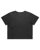 The AS Colour Womens Heavy Faded Crop T-Shirt in Faded Black