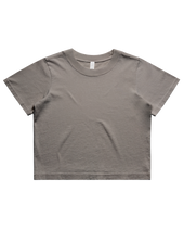 The AS Colour Womens Heavy Faded Crop T-Shirt in Faded Grey