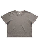 The AS Colour Womens Heavy Faded Crop T-Shirt in Faded Grey