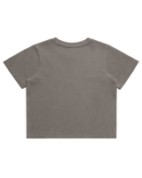 The AS Colour Womens Heavy Faded Crop T-Shirt in Faded Grey