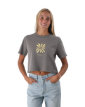 The Born by the Sea Womens Daisy T-Shirt in Faded Grey