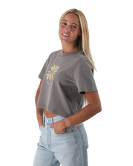 The Born by the Sea Womens Daisy T-Shirt in Faded Grey